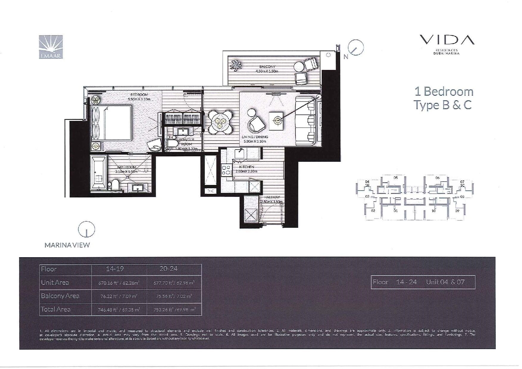 Vida Residences Floor Plans page 004 - Floor Plans - Vida Residences Dubai Marina