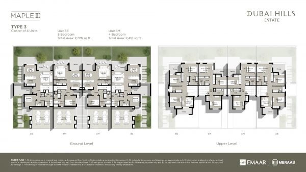 Maple III  Floor Plans page 002 600x338 - Floor Plans - Maple III By Emaar