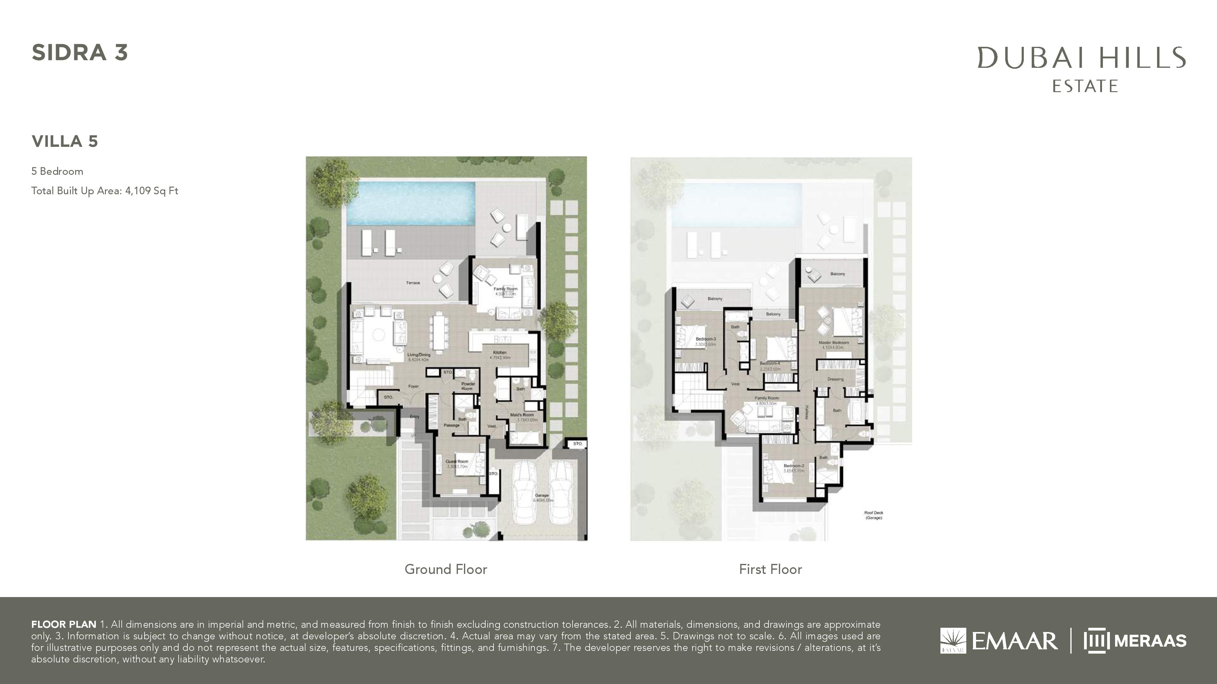 Sidra 1 Floor Plans