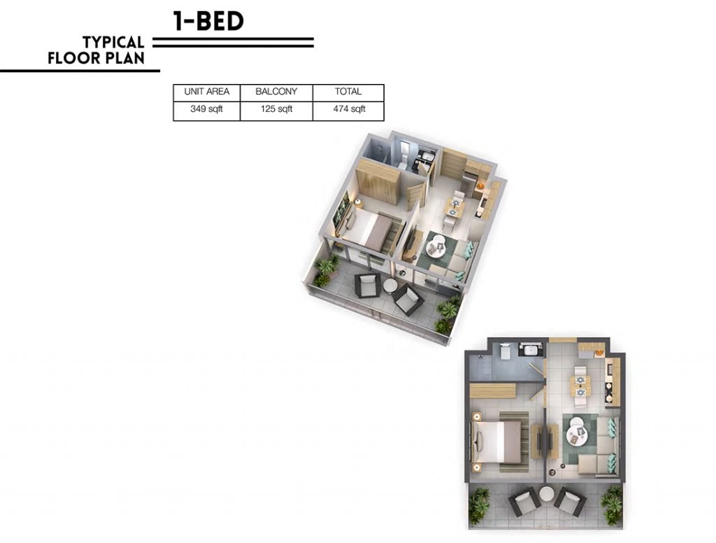 1BR 1024x776 - Věra Residences - Floor Plans