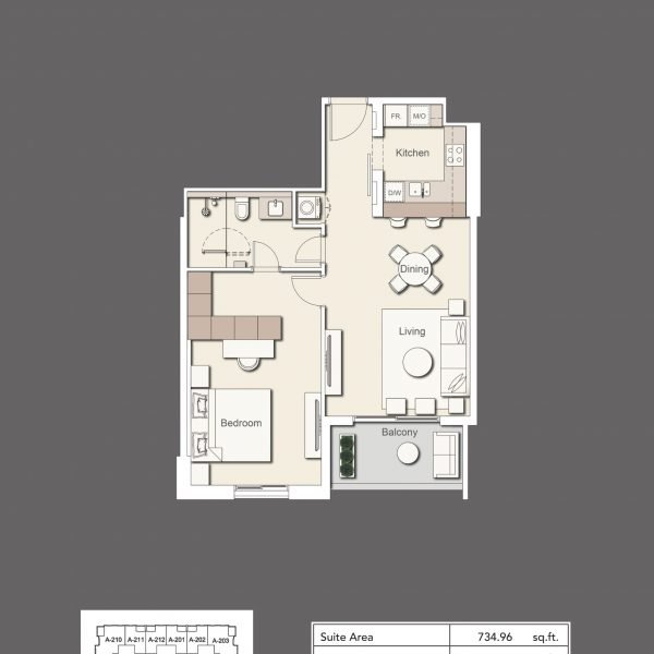 1BR Type2 600x600 - Wilton Terraces 1 - Floor Plans