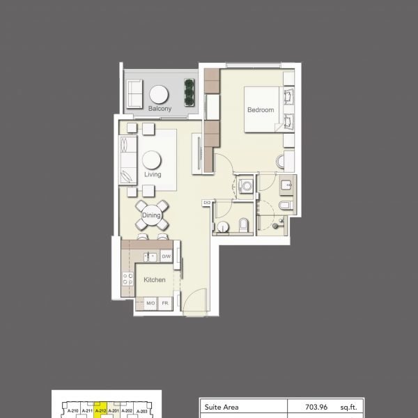 1BR Type4 600x600 - Wilton Terraces 1 - Floor Plans