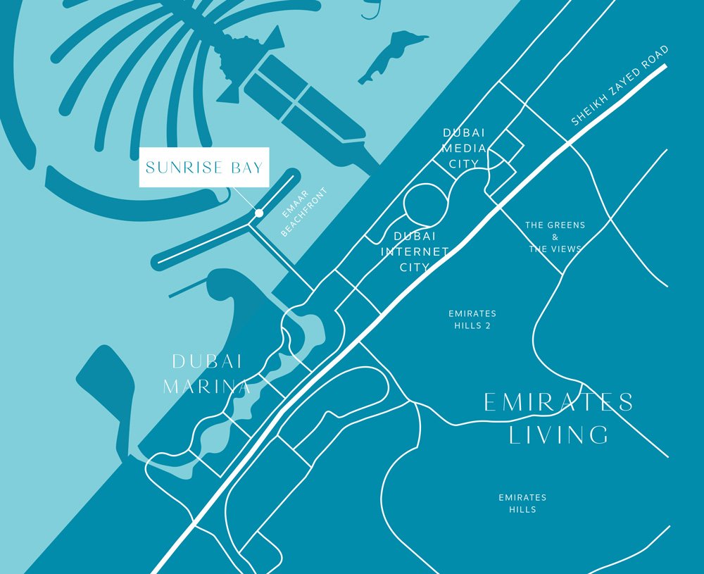 location map - Sunrise Bay at Emaar Beachfront