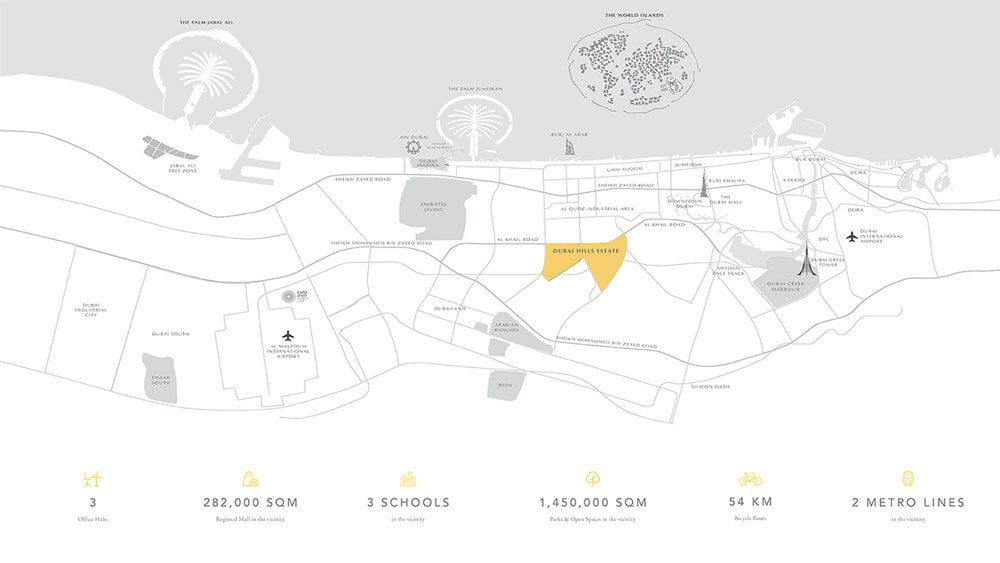 Collective location map - Collective at Dubai Hills Estate