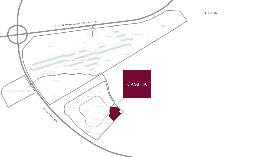 Camelia location map 1024x622 - Camelia at Arabian Ranches II by Emaar