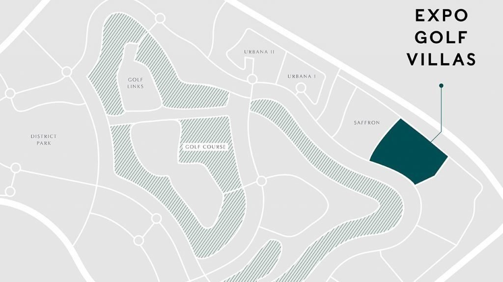 Expo Golf Villas location map 1024x575 2 1024x575 - Parkside Expo Golf Villas in Emaar South by Emaar