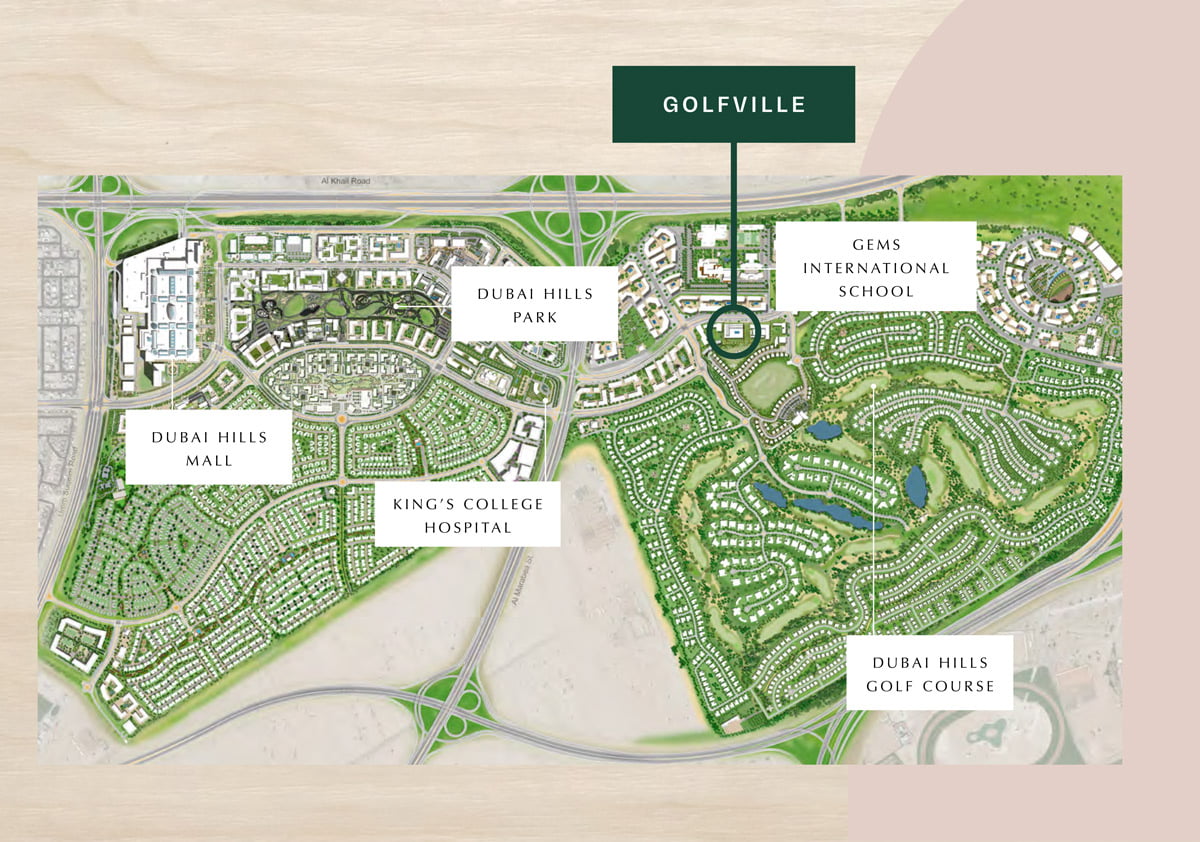 GOLFVILLE LOCATION - Golfville at Dubai Hills Estate by Emaar
