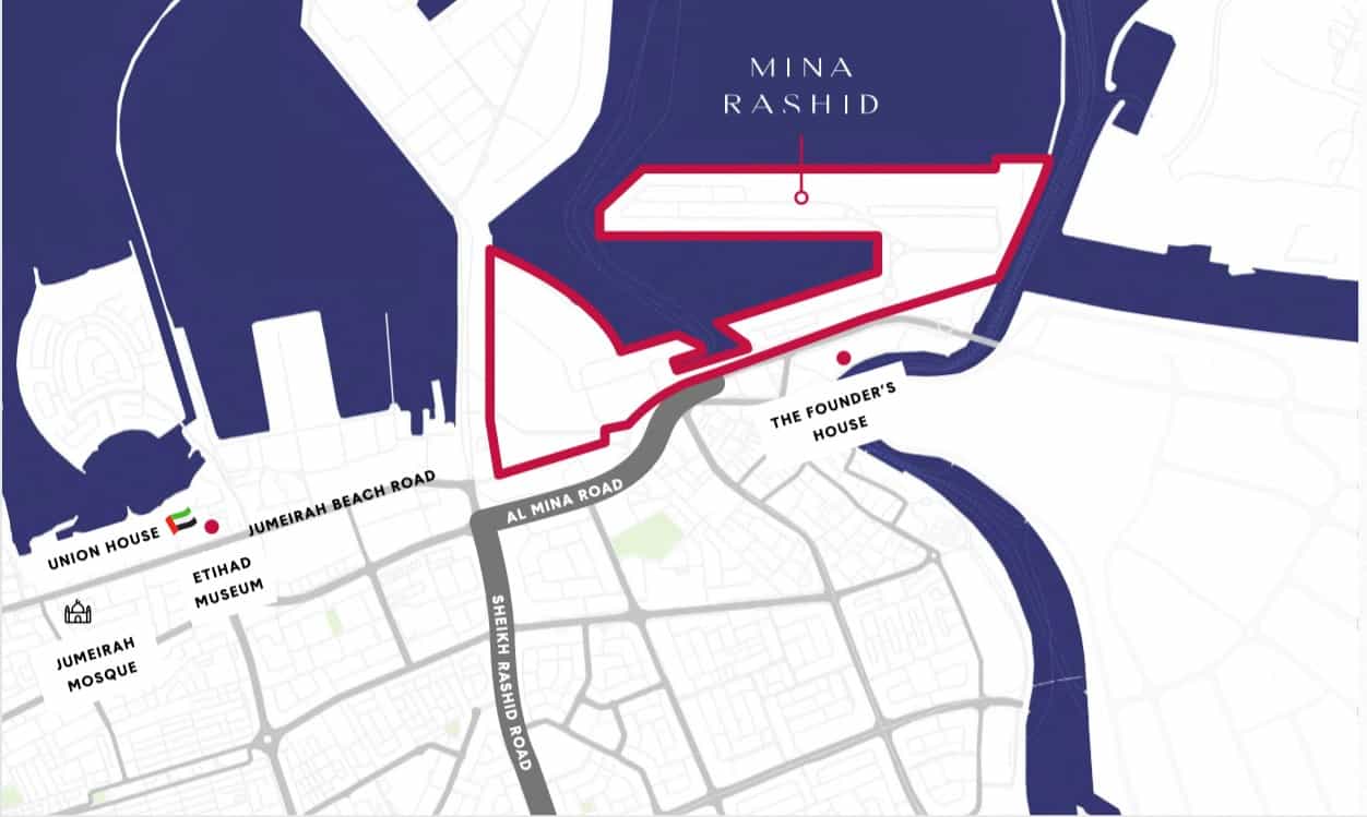 Mina Rashid Locationmap - Sirdhana At Mina Rashid By Dp World &Amp; Emaar