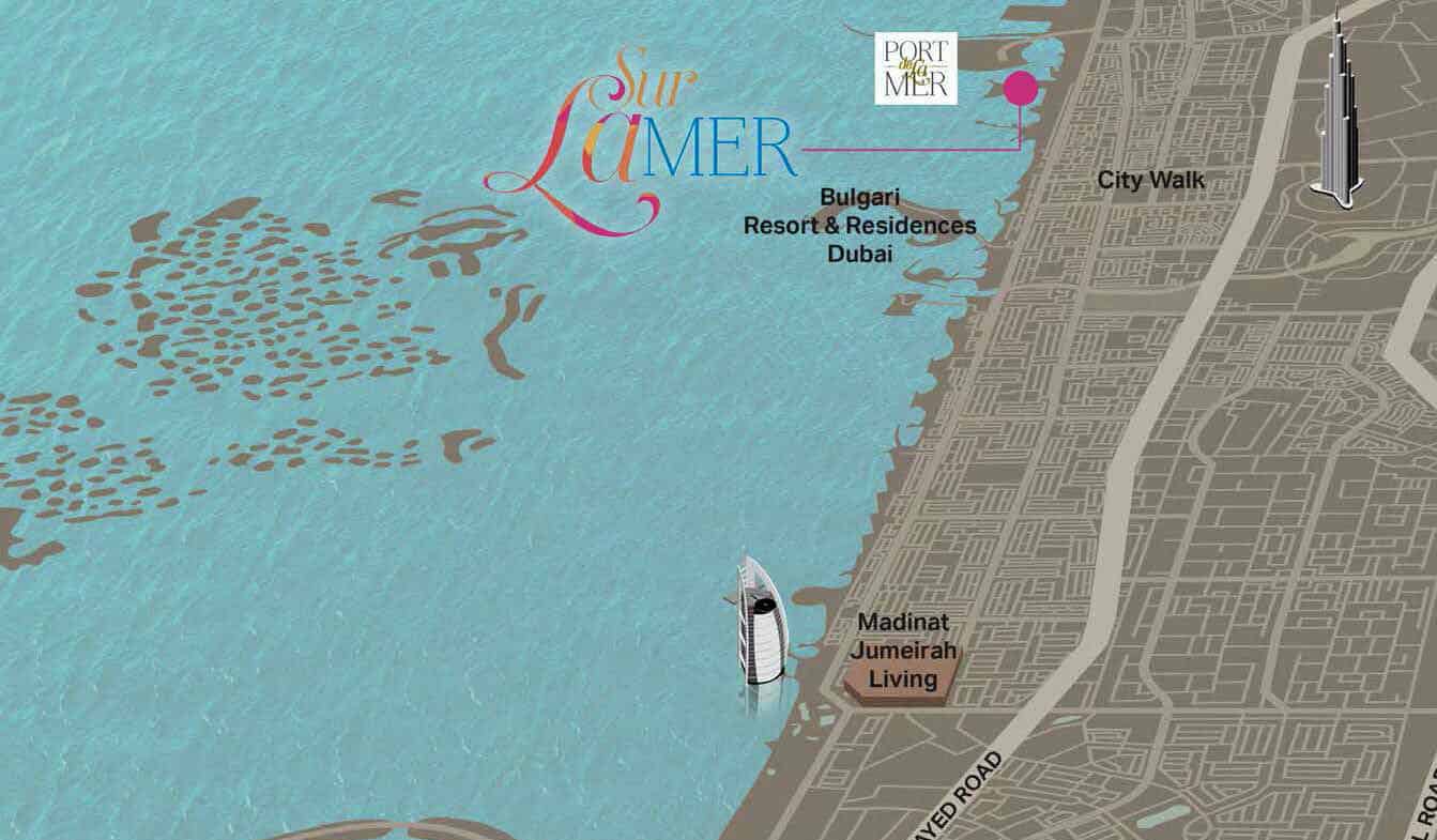 Sur La Mer locationmap - Sur La Mer Townhouse By Meraas at Jumeirah