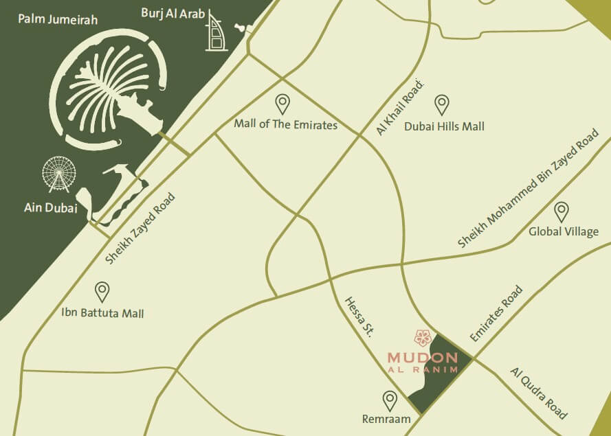 mudon locationt - Mudon Al Ranim Phase 4
